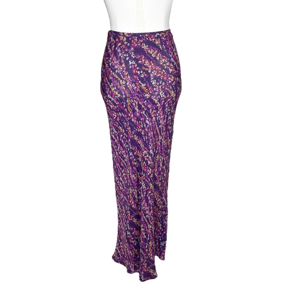 Diane Von Furstenberg Purple Silk Maxi Skirt - Picture 7 of 12